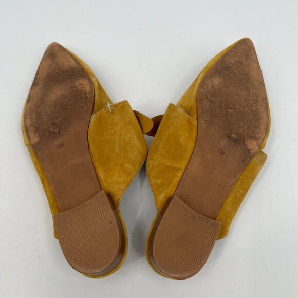 Jeffrey Campbell Yellow Suede Pointed Toe Mules | Size 10 - Picture 6 of 9